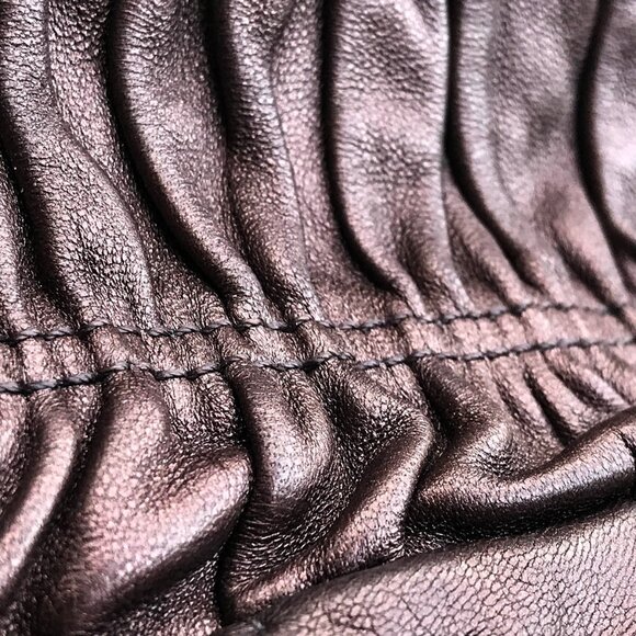 PRADA BAG authentic shirred ruched nappa LEATHER purse - Picture 12 of 16